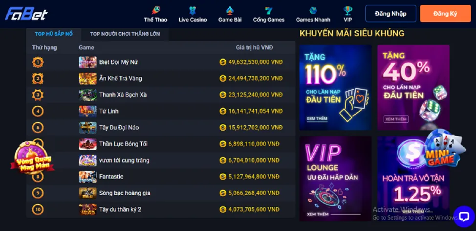 Trò chơi máy đánh bạc (Slot Games) wwin999